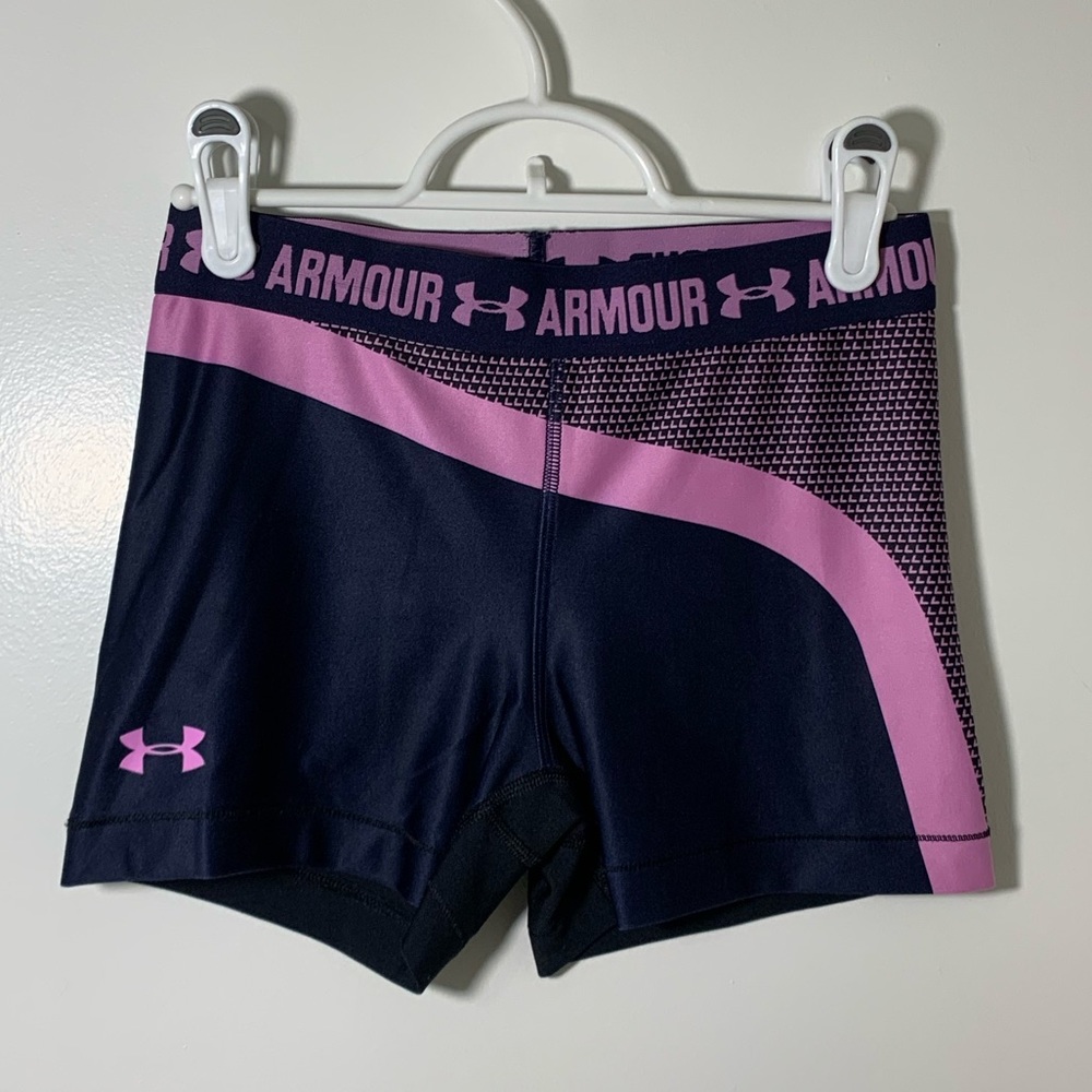 🍒5/$20🍒Under Armour Compression Short Shorts - Pink & Dark Navy